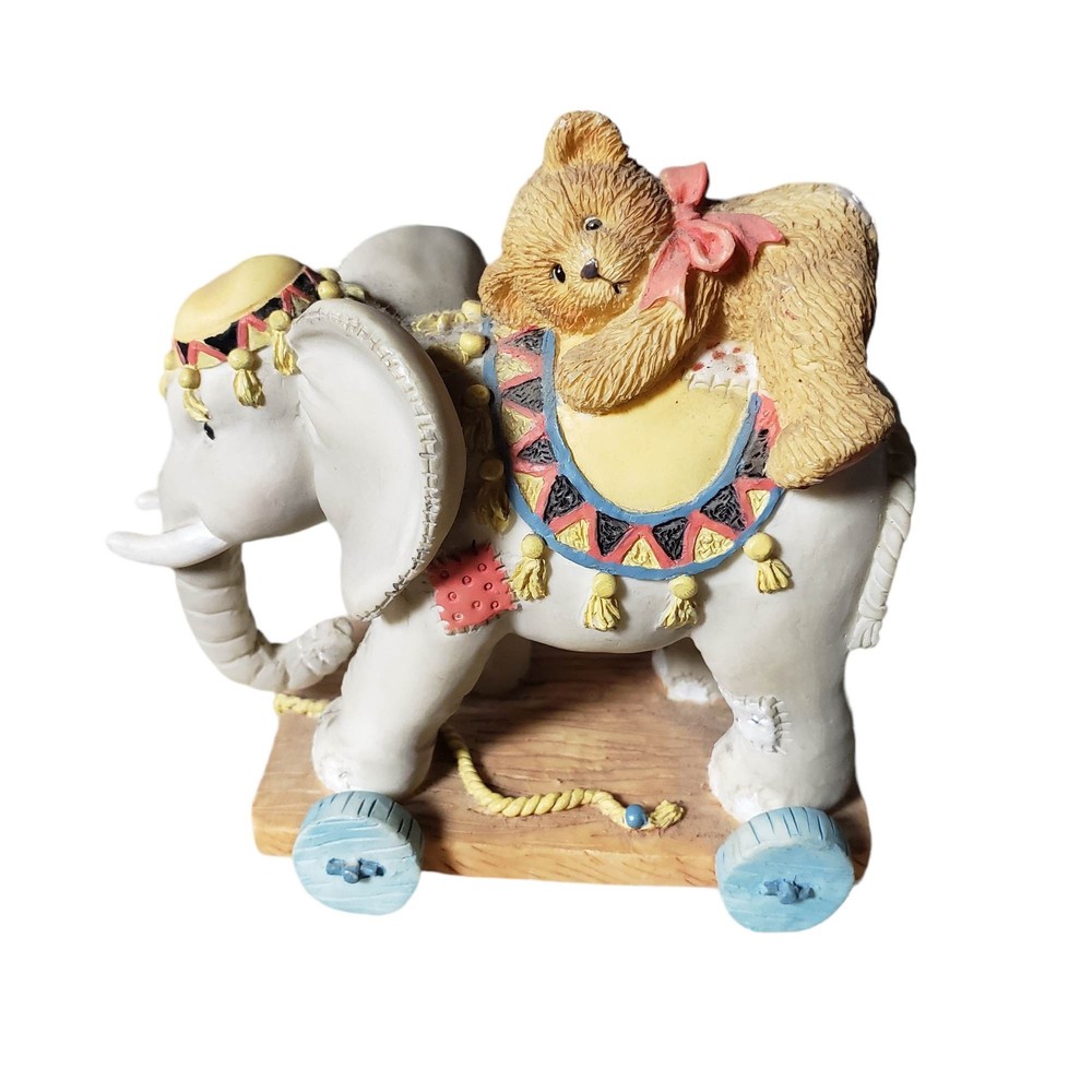 Enesco Cherished Teddies Elephant Trunk Full of Bear Hugs 1995 Vintage Figurine